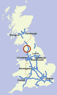 UK Map with windermere circled
